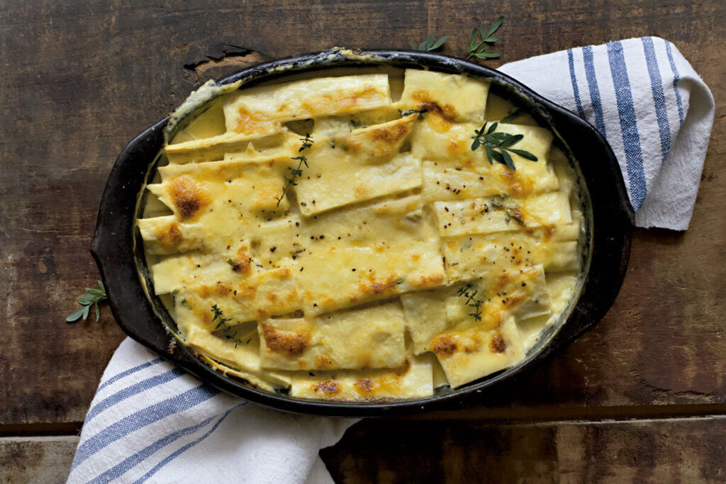 Palmito gratinado