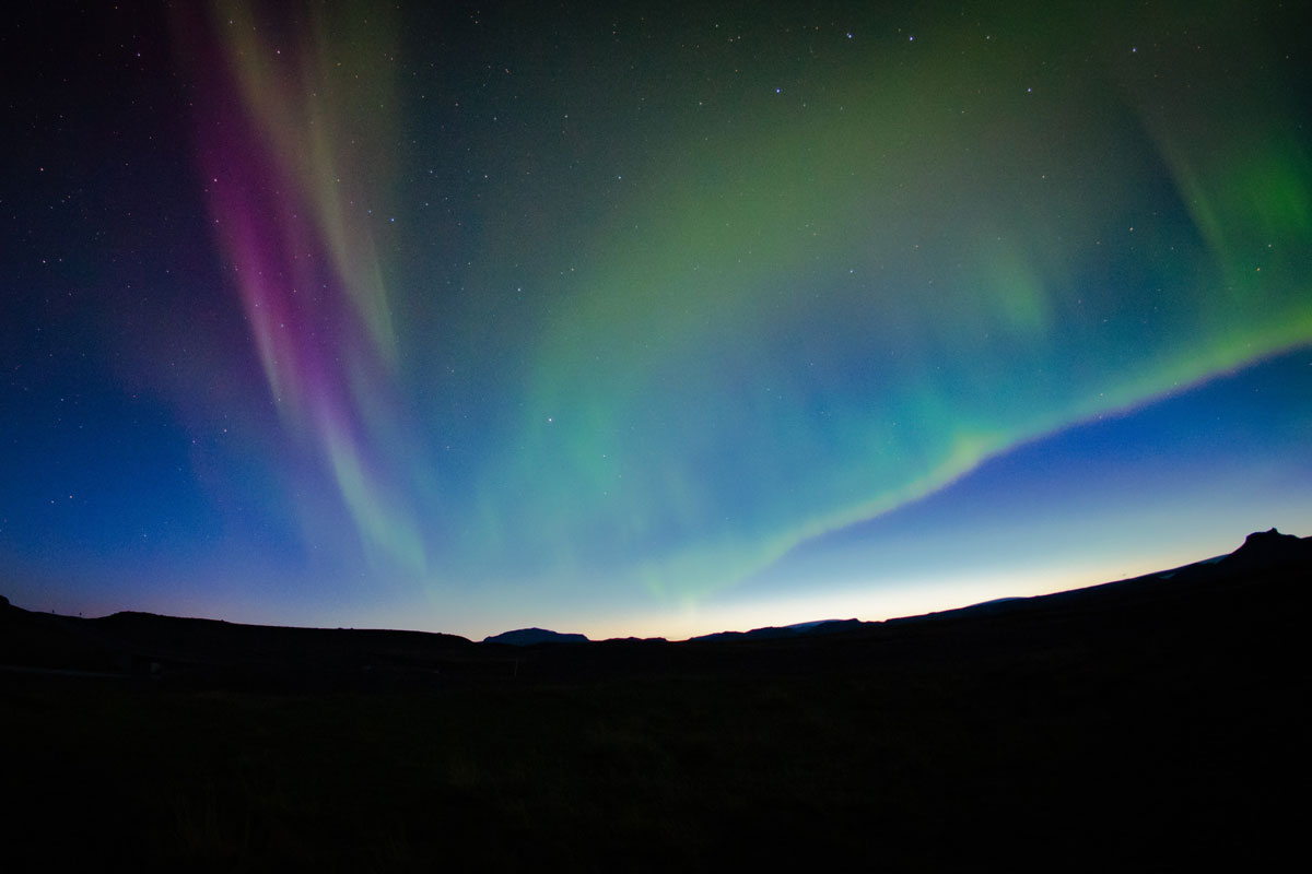 aurora de colores