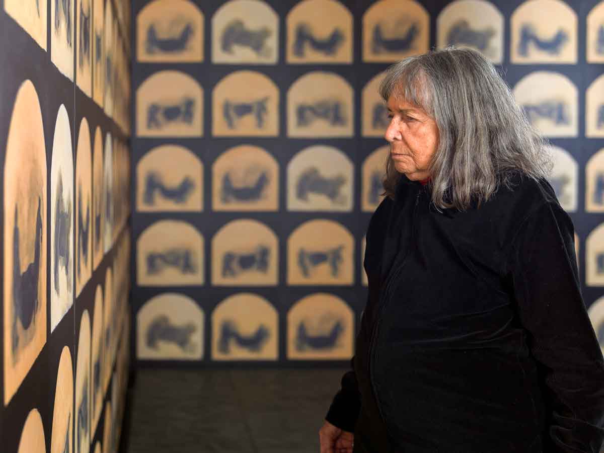 Beatriz González recibe premio por su obra en Bogotá Auras anónimas.