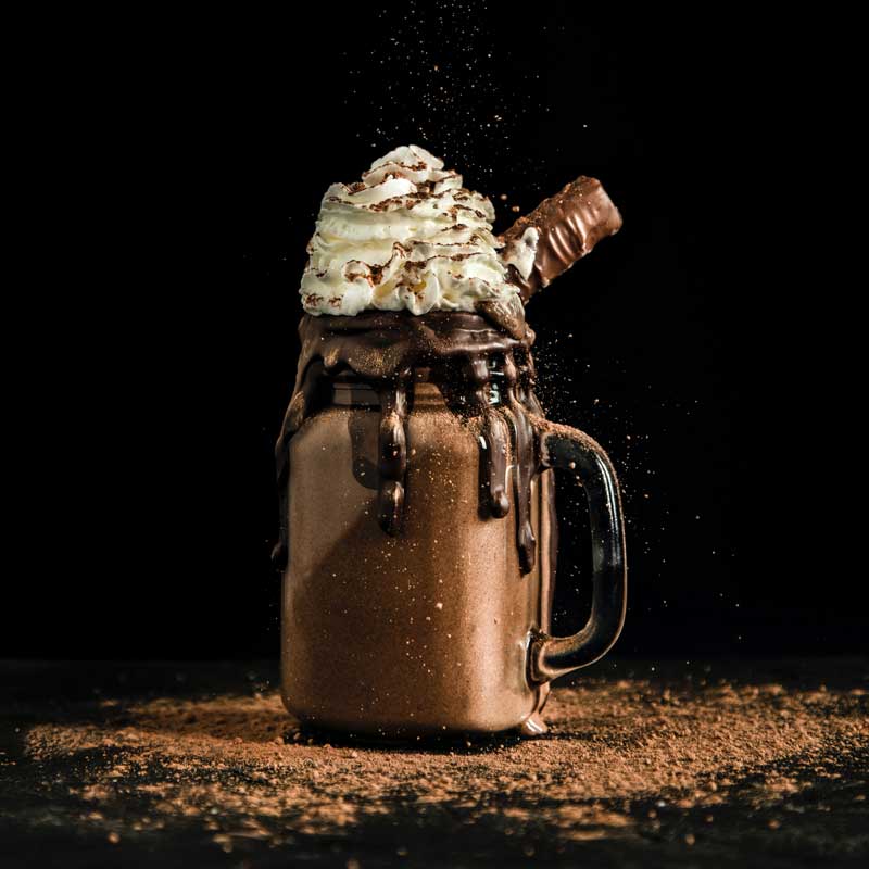 batido de cacao, chocolate