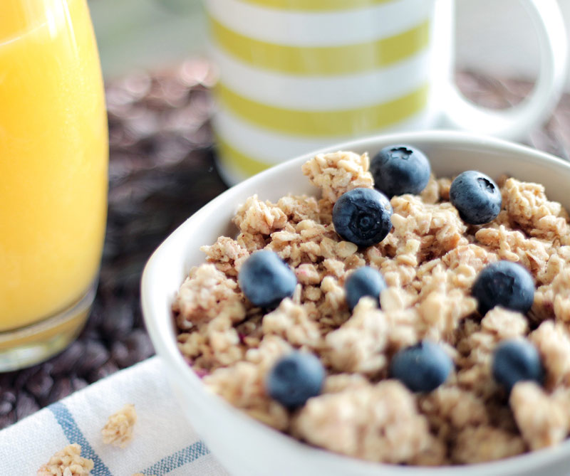 cereal con arándanos