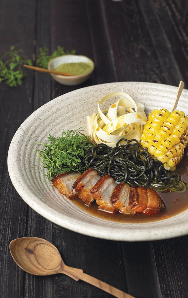 Fideos de mambe hoja de coca
