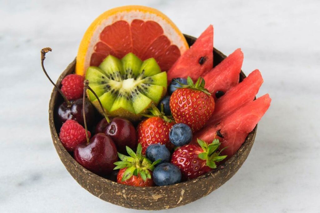combinación de frutas