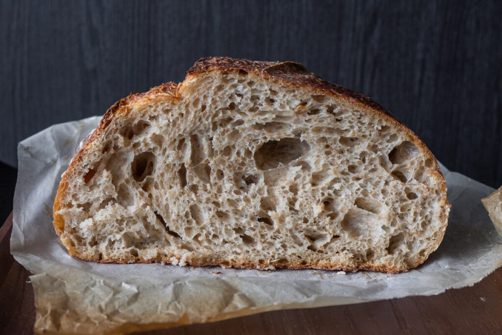 pan integral con masa madre