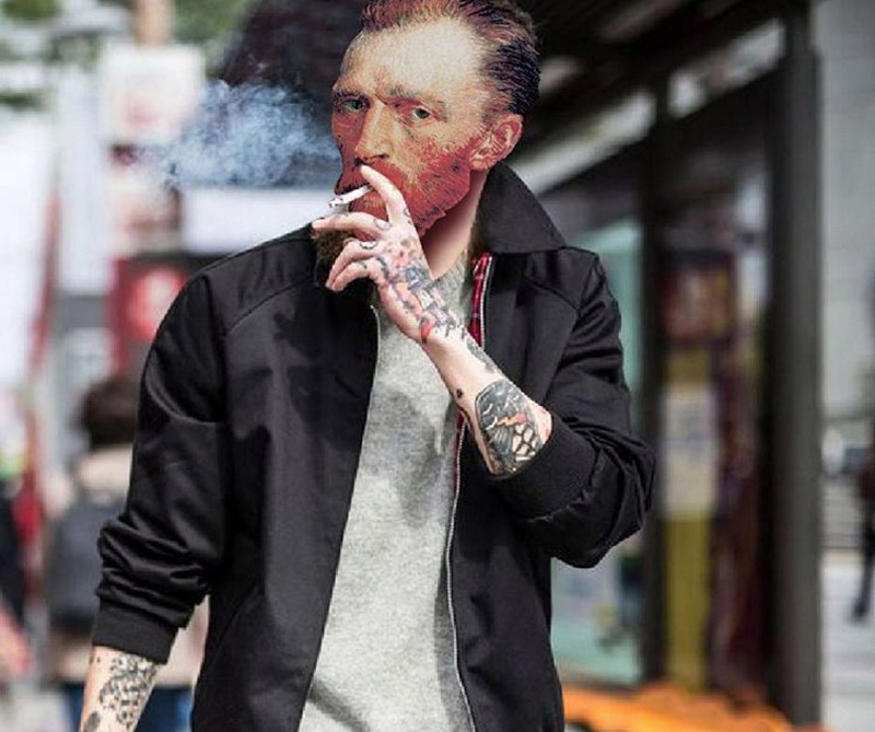 Van Gogh fumando.